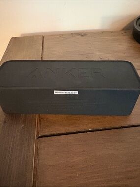 Anker Black Portable Bluetooth Speaker with Embossed Logo